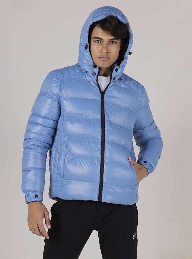 Jaqueta Puff Colorado Azul La Moustache