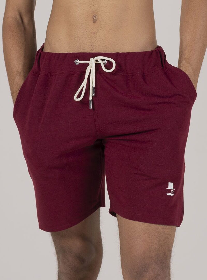 Shorts Moletom Essential Stretch Vinho